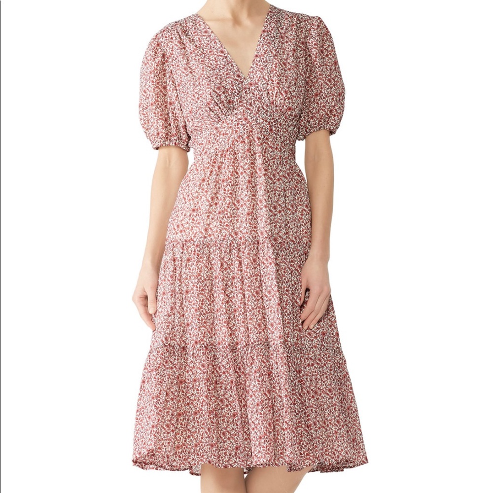 Tory Burch Cotton Peasant Midi Dress